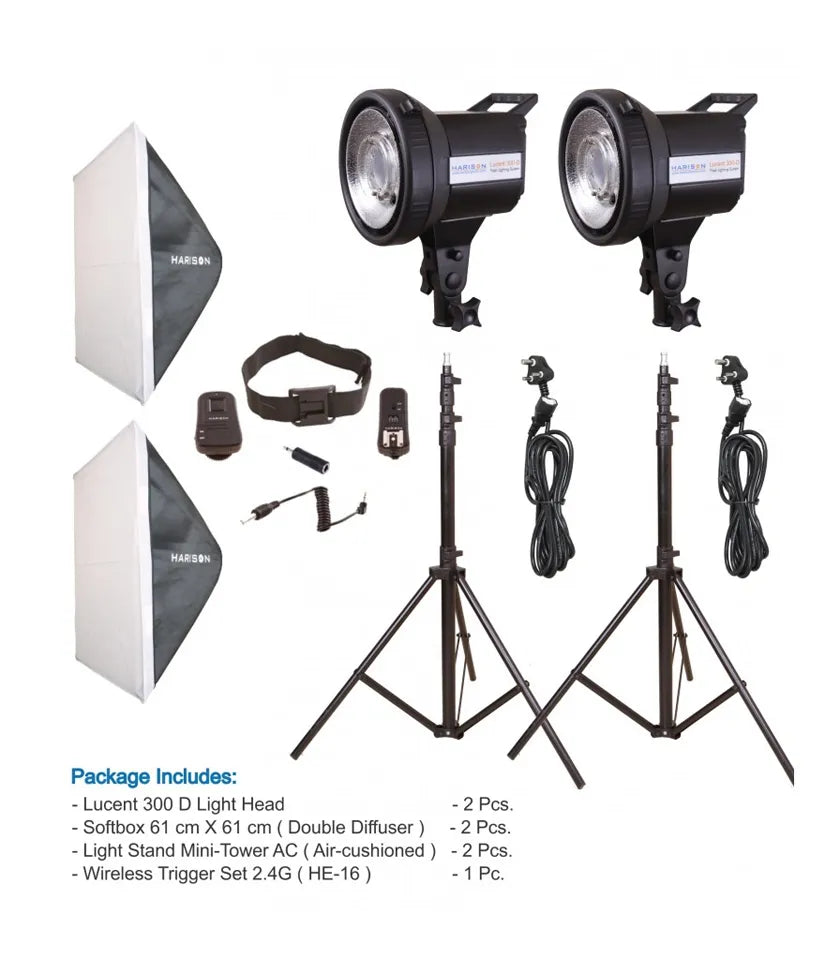 Studio Flash Light Kit Lucent 300 D