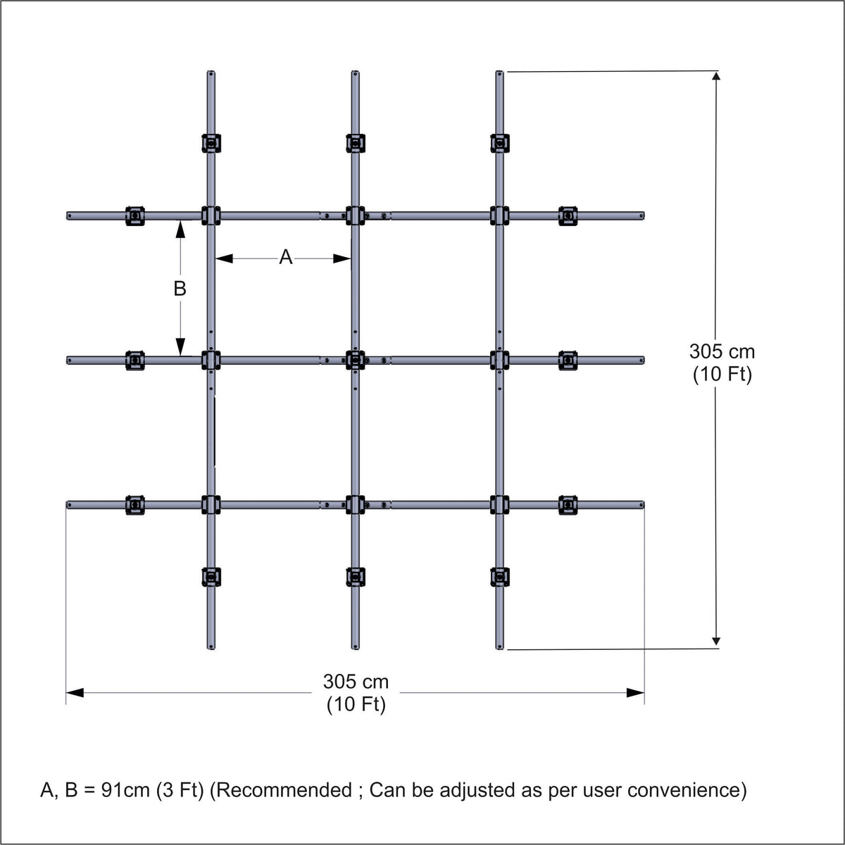 Ceiling Grid 10x10ft.
